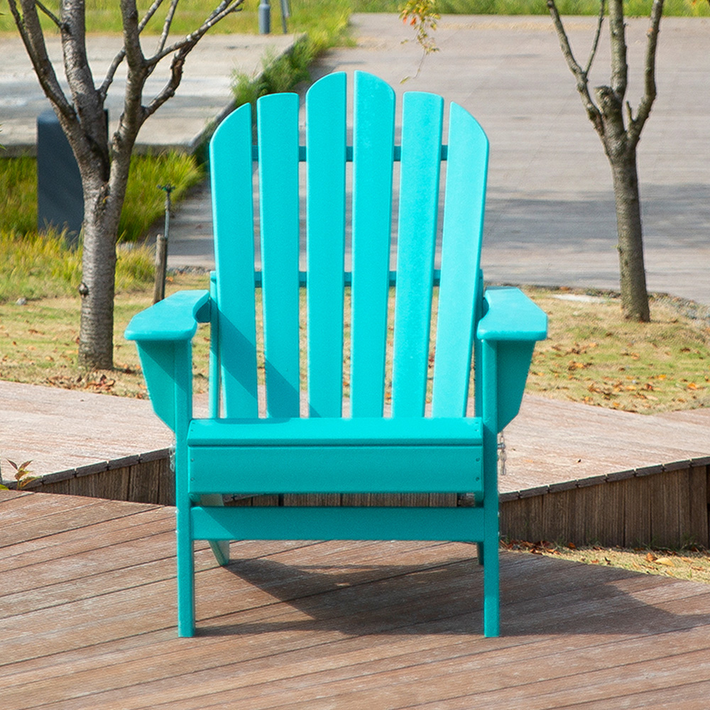 Kursi HDPE Lipat ADM010 Warna Aqua Blue - Kursi Adirondack Lipat