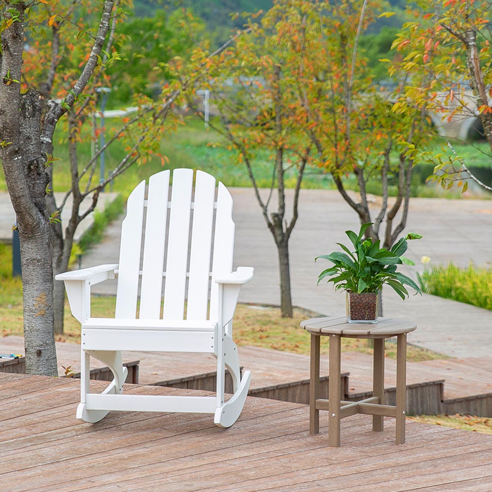 Set ADS207 Adirondack Kursi Goyang Taman Teras Bahan HDPE Desain Dapat Disesuaikan